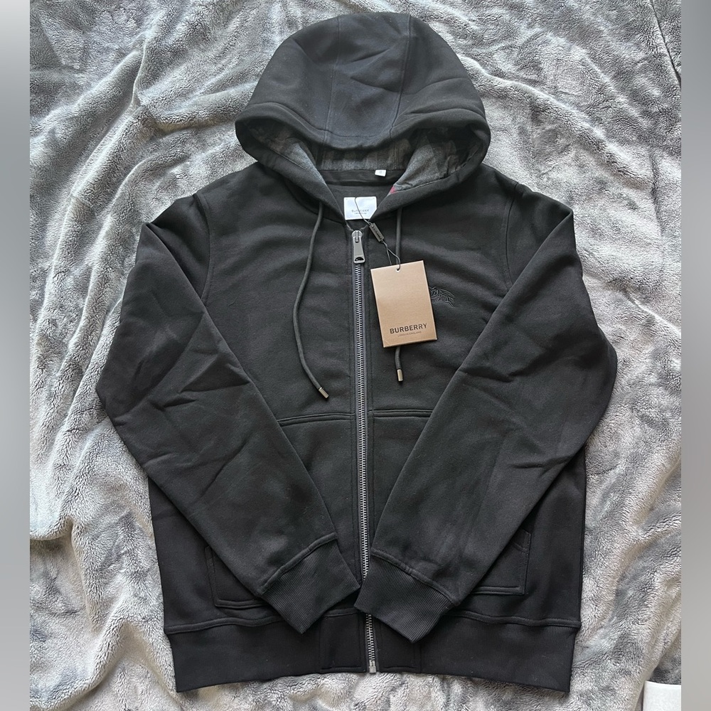 Burberry Men's Zip-Up Black Sweater